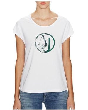 Armani Jeans Armani Denim Cotton Printed Bat T-Shirt A5H56Ah10 - White