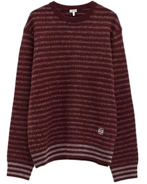 Loewe Wool Crewneck Jumper - Purple