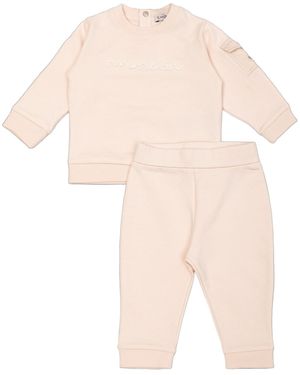 Moncler Logo-Embroidered Tracksuit - White