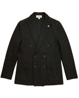 Lardini Double-Breasted Suit Jacket - Black