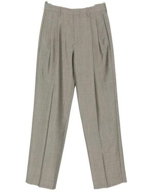 Victoria Beckham Pleated-Design Pants - Gray
