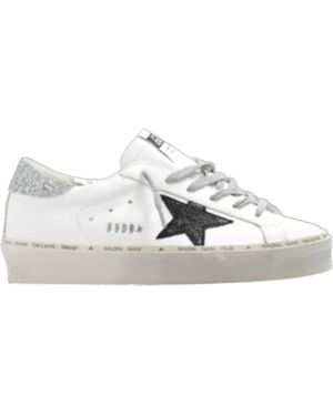 Golden Goose Hi Star Glittered Low-Top Trainers - White