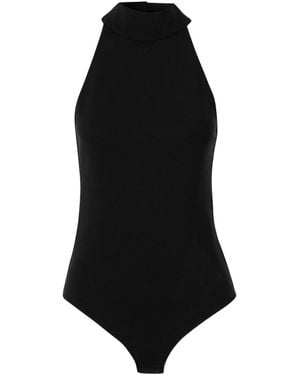 Courreges Halter-Neck Jersey Bodysuit - Black