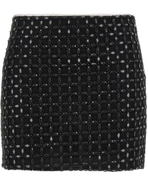 ROTATE BIRGER CHRISTENSEN Beaded Mini Skirt - Black