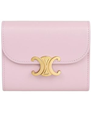 Celine Small Flap Wallet Triomphe - Pink