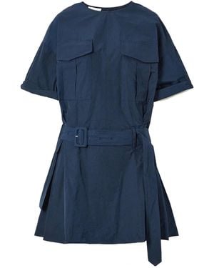 Dries Van Noten Pleated Dress - Blue