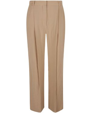 Loro Piana Straight Concealed Trousers - Natural