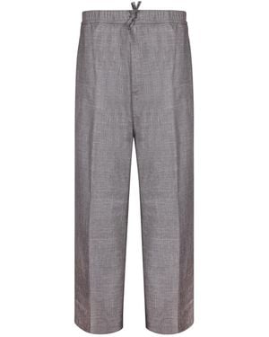 Officine Generale Officine Générale Drawstring Relaxed Trousers - Grey