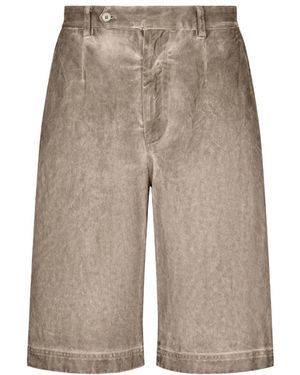 Dolce & Gabbana Logo Plaque Shorts - Grey