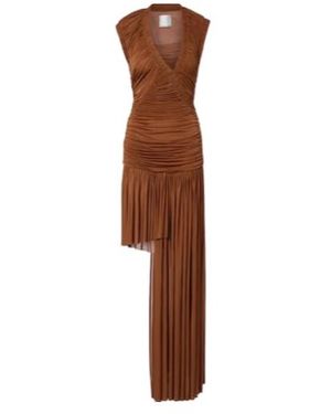 Christopher Esber Theron Draped Ruched Gown - Brown