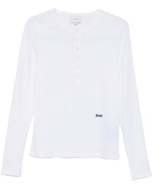 Rhude Long-Sleeved T-Shirt - White