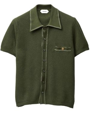 Versace Short-Sleeved Knitted Shirt - Green