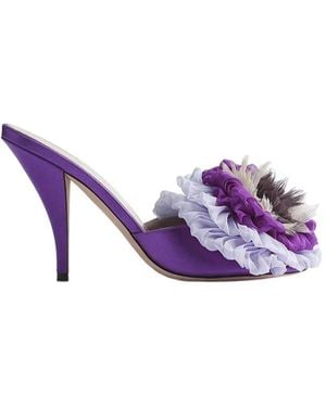Dior Bouquet Heeled Slide - Purple