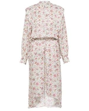 Isabel Marant Lokeya Floral Midi Dress - White
