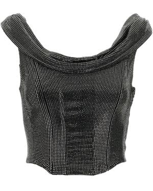 GIUSEPPE DI MORABITO Embellished Corset Top - Black