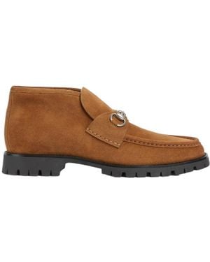 Gucci Ankle Boot With Horsebit - Brown