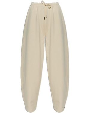 Sportmax Drawstring Wide-Leg Trousers - White