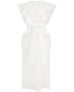 Zimmermann Balance Waterfall Dress - White