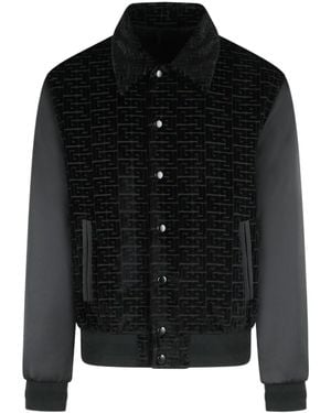 Balmain Velvet Bomber Jacket - Black