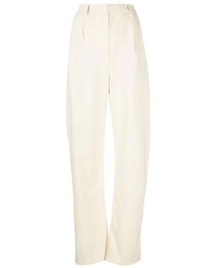 Lemaire Straight-Leg Cotton-Blend Trousers - White