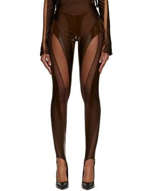 Mugler Logo Jumpsuit - Brown