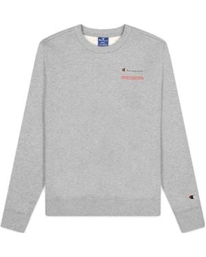 Champion Printed Round-Neck Jumper - Grey