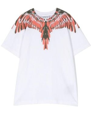Marcelo Burlon Wings-Print Cotton T-Shirt - White