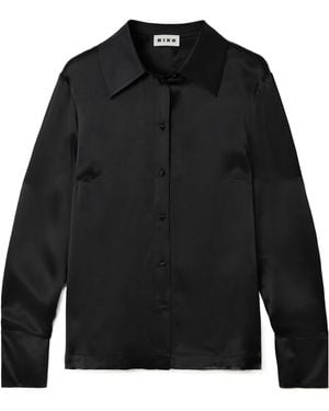 RIXO London Havan Silk Shirt - Black