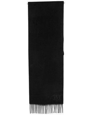 Max Mara Fringed Scarf - Black