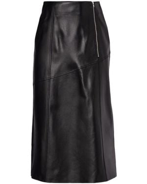 Victoria Beckham Leather Pencil Skirt - Black