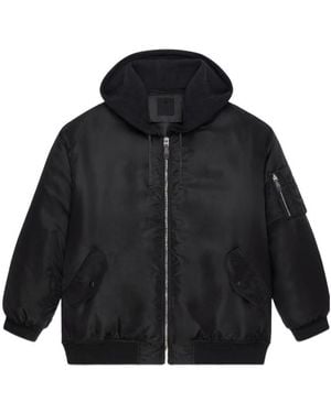 Givenchy Oversized Hooded Bomber Jacket - Black