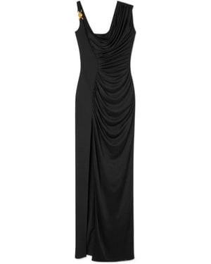 Versace Draped One-Shoulder Gown - Black