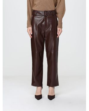 Twinset Belted Faux-Leather Pants - Brown