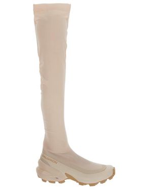 MM6 MAISON MARGIELA X SALOMON Thigh-Length Round-Toe Boots - White