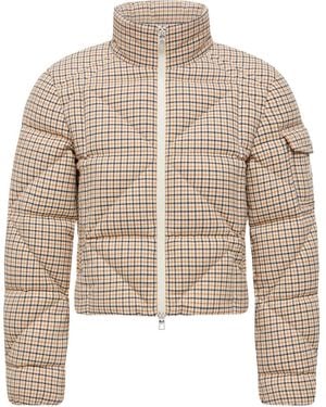 Moncler Keros Quilted Short Down Jacket - Natural
