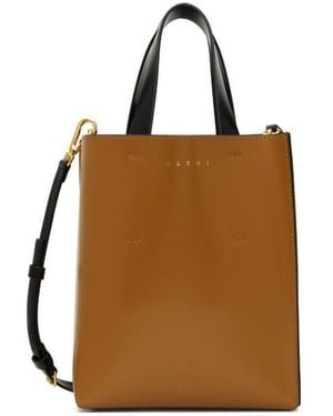 Marni Museo Two-Toned Tote Bag - Brown