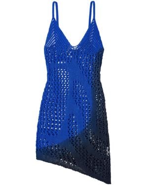 The Attico Cotton Mini Dress - Blue