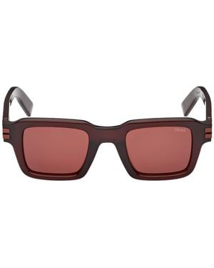 ZEGNA Rectangular Frame Sunglasses - Pink