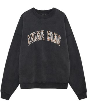 Anine Bing Miles Crewneck Sweatshirt - Black
