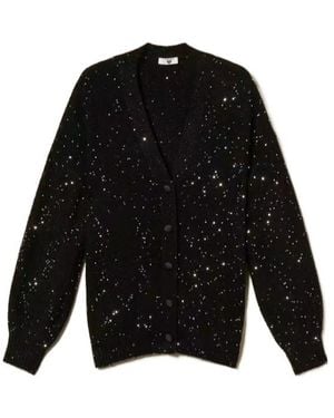 Twinset Sequin Cardigan - Black