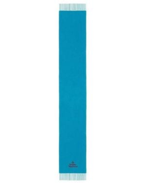 Vivienne Westwood Fringed Scarf - Blue