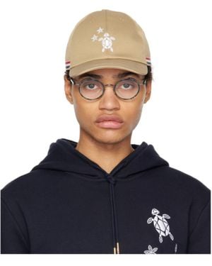 Thom Browne Embroidered-Turtle Cotton Cap - Blue