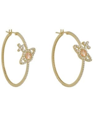 Vivienne Westwood Orb Hoop Earrings - Metallic