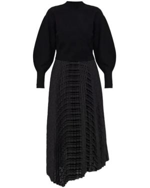AllSaints Sinead Pleated Midi Dress - Black