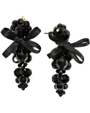 Simone Rocha Small Bow Earrings - Black