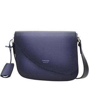 Ferragamo Fiamma Messenger Bag (S) - Blue
