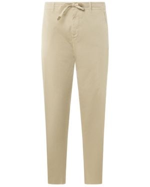 Canali Drawstring Waist Trousers - Natural