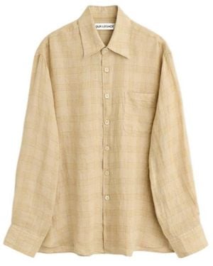 Our Legacy Above Check Gauze Shirt - Natural