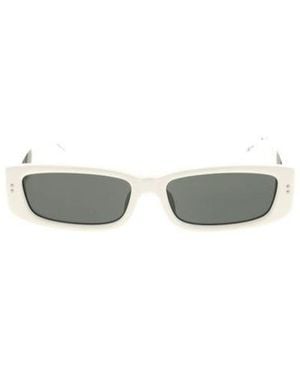 Linda Farrow Rectangle Frame Sunglasses - White