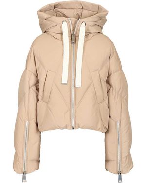 Khrisjoy 'Crop Iconic Milano' Down Jacket - Natural